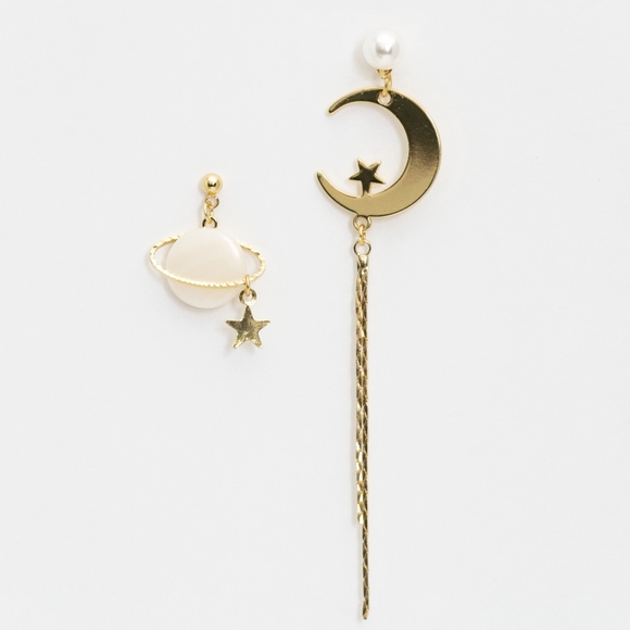 Golden Galaxy Earrings - only 1 left - Picture 2 of 3